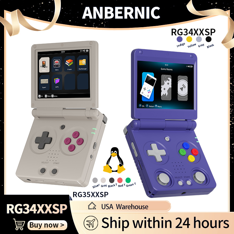 Gaming Console All In One - Anbernic RG34XXSP RG35XXSP Перекидная портативная игровая