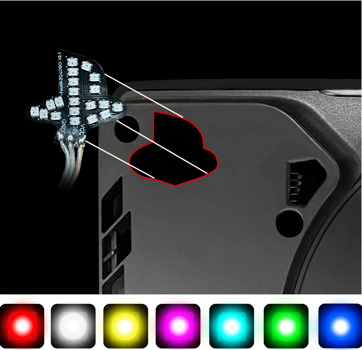 Gaming Console Logo - RGB Mood Light с синхронизацией музыки