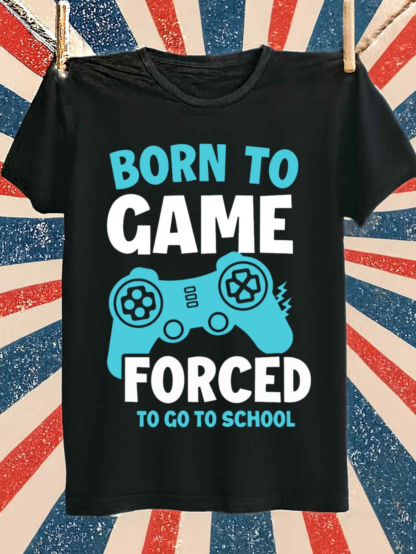 Gaming Console Logo - Мужская игровая футболка Born to Game