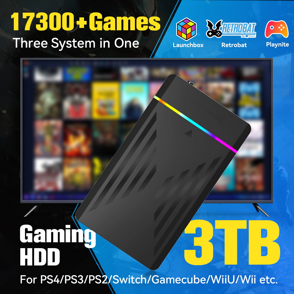 Gaming Console Video Game - Портативная игровая консоль LaunchBox/Retrobat/Playnite 3 ТБ