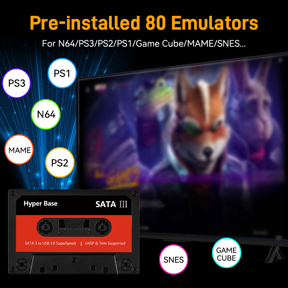Эмулятор Batocera 500G/2T, игр – обзор и цена Gaming Console Video Game